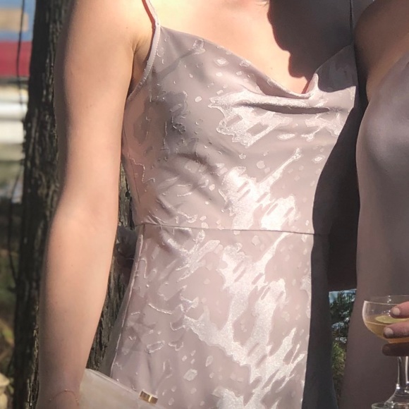 Anthropologie slip dress- worn once and dry cleaned size 0 fun shimmer appliqué - Picture 2 of 4